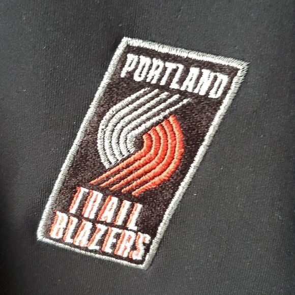 PORTLAND TRAIL BLAZERS QUARTER ZIP SIZE LARGE BLACK ANTIGUA BASKETBALL NBA - Picture 2 of 7
